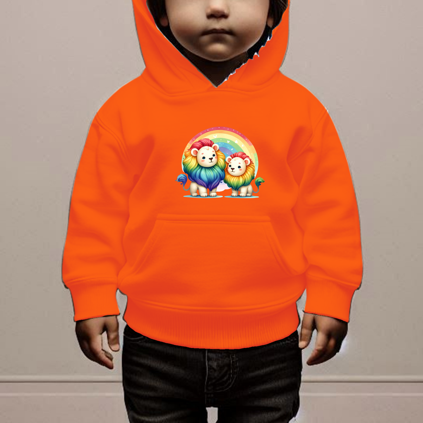 Rainbow Lions Toddler Hoodie