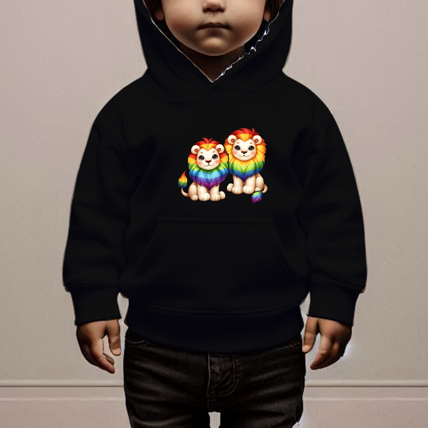 Rainbow Lions Toddler Hoodie-