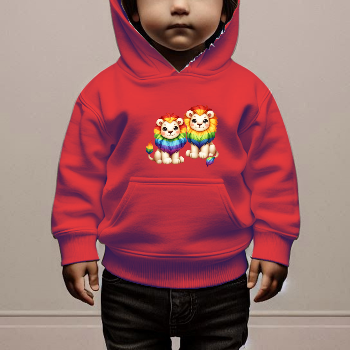 Rainbow Lions Toddler Hoodie-