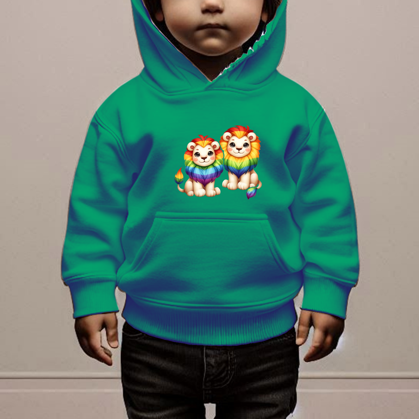 Rainbow Lions Toddler Hoodie-