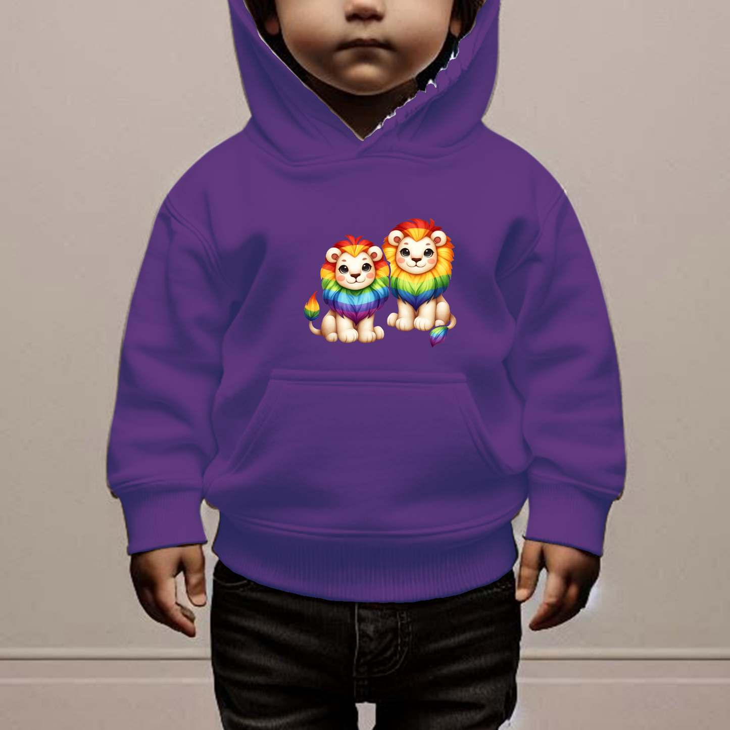 Rainbow Lions Toddler Hoodie-