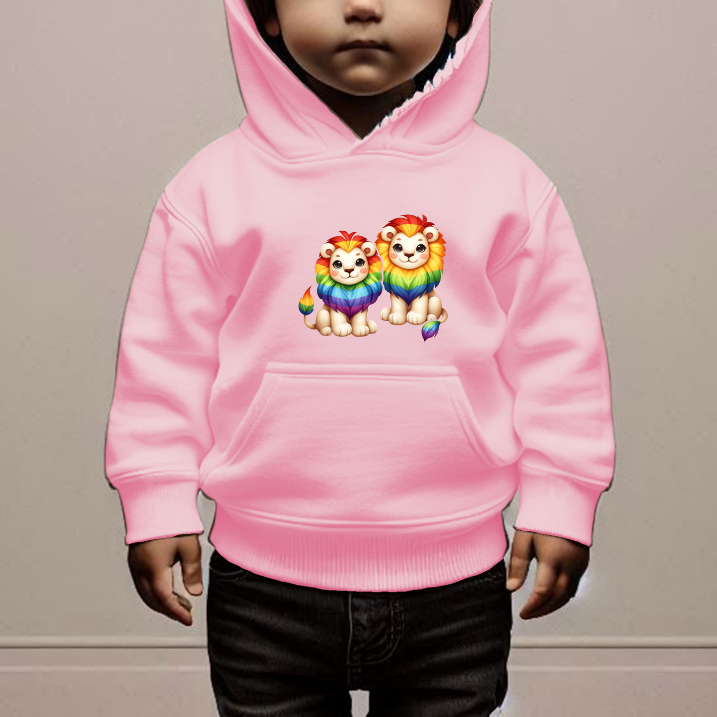 Rainbow Lions Toddler Hoodie-