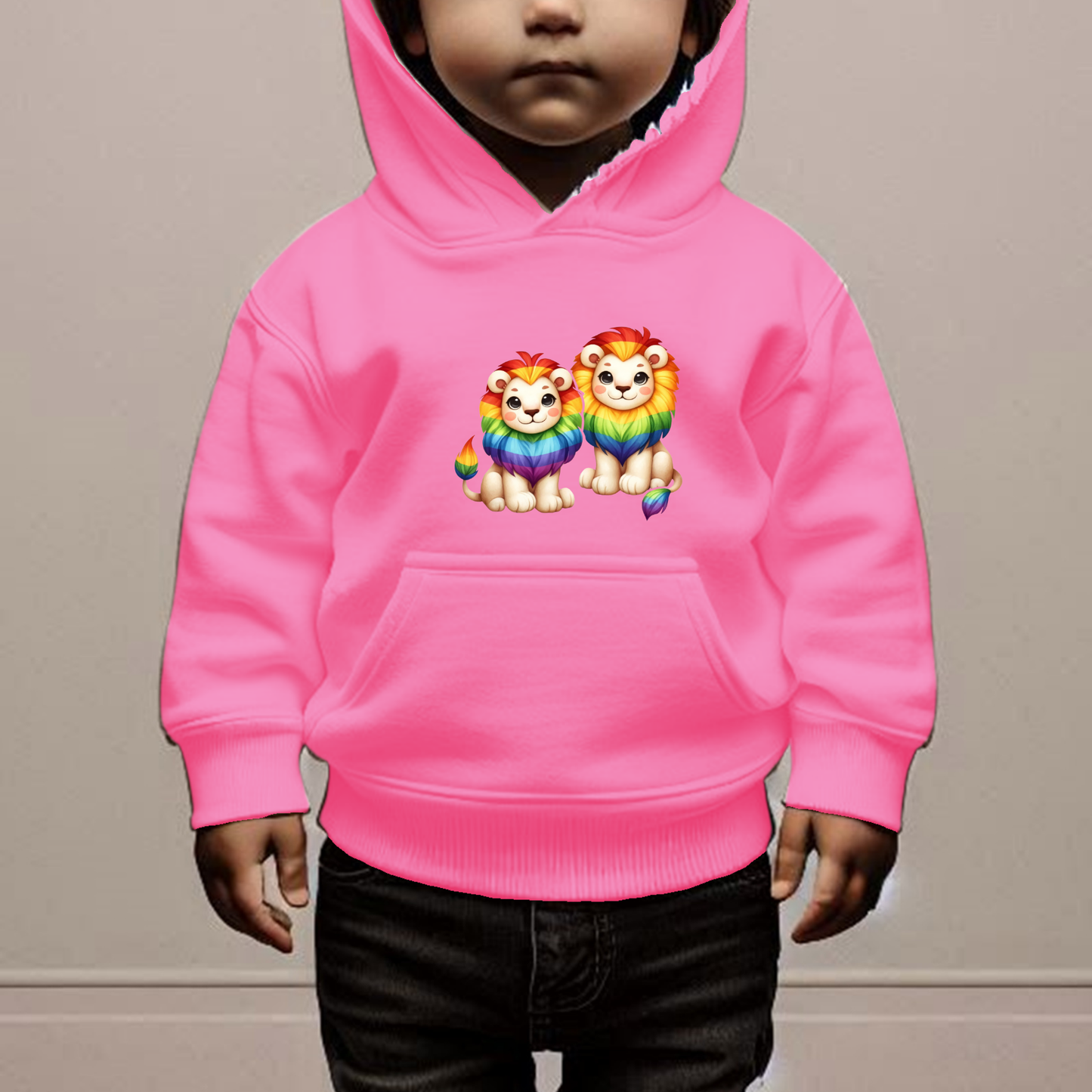 Rainbow Lions Toddler Hoodie-