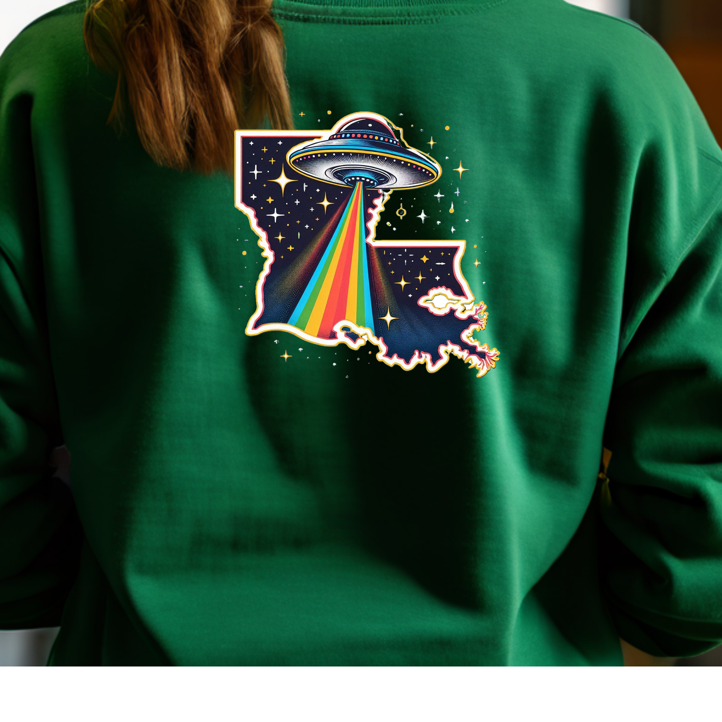 Louisiana PRIDE Sweatshirt On The Back