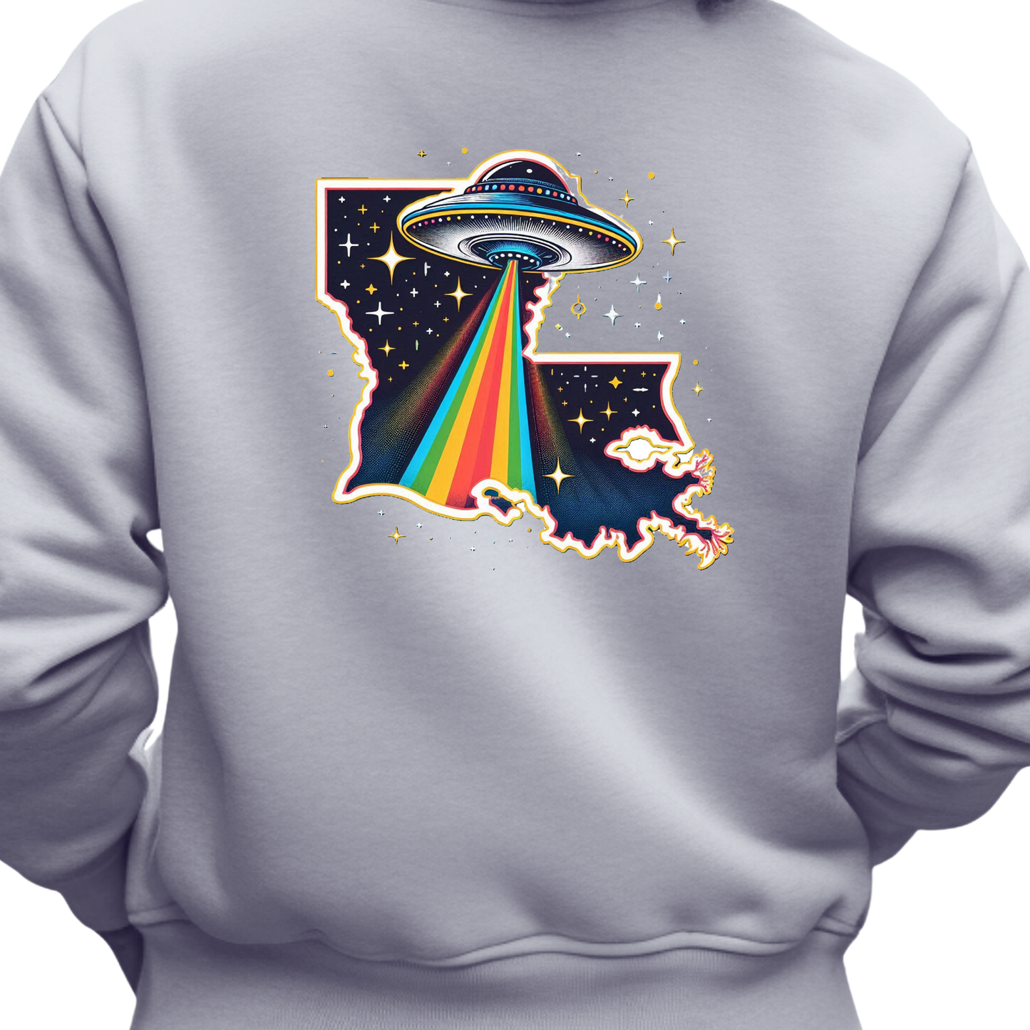 Louisiana PRIDE Sweatshirt On The Back