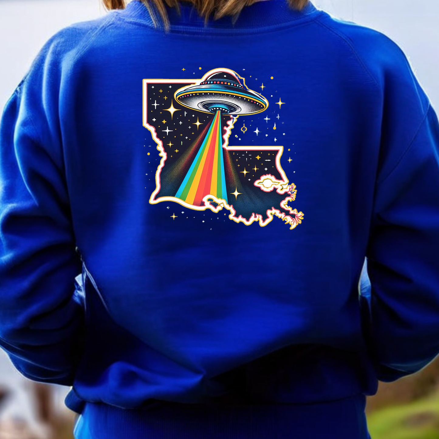 Louisiana PRIDE Sweatshirt On The Back