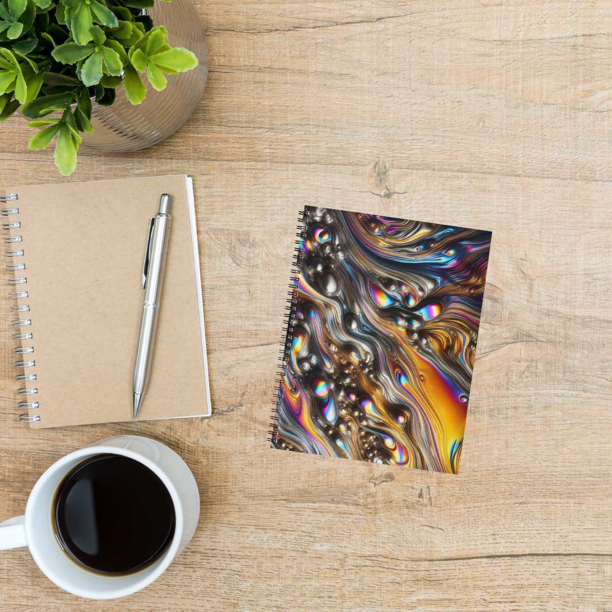 Molten Rainbows Spiral Notebook - Ruled Lines