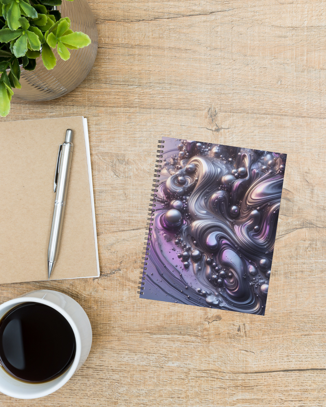 Molten Purple Notebook - Ruled Lines