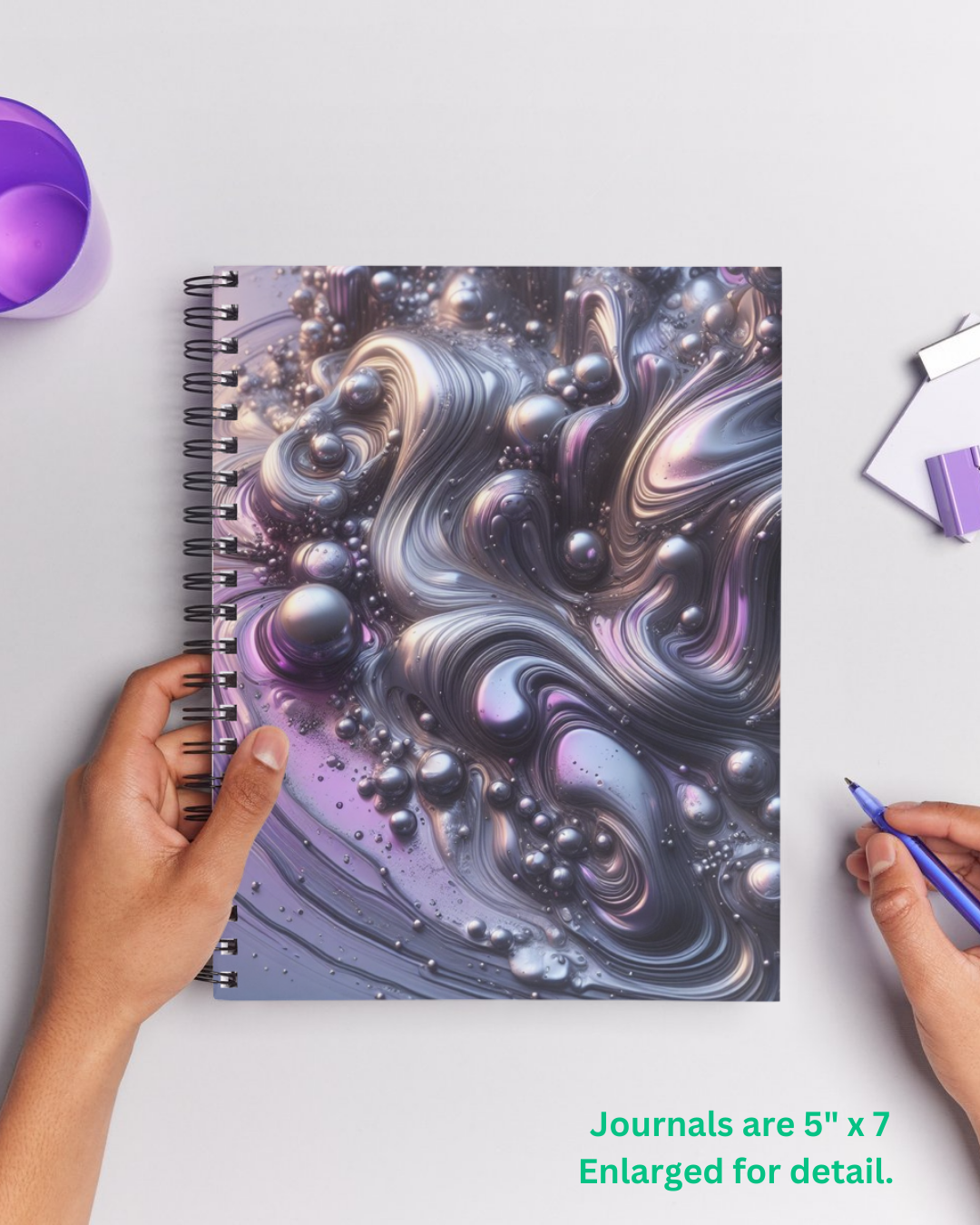 Molten Purple Notebook - Ruled Lines