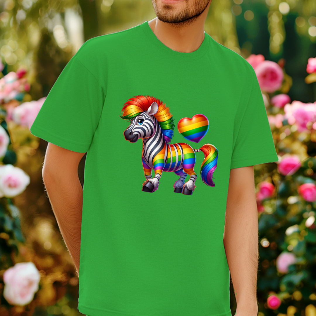 Pride T-Shirt Collection Rainbow Zebra!