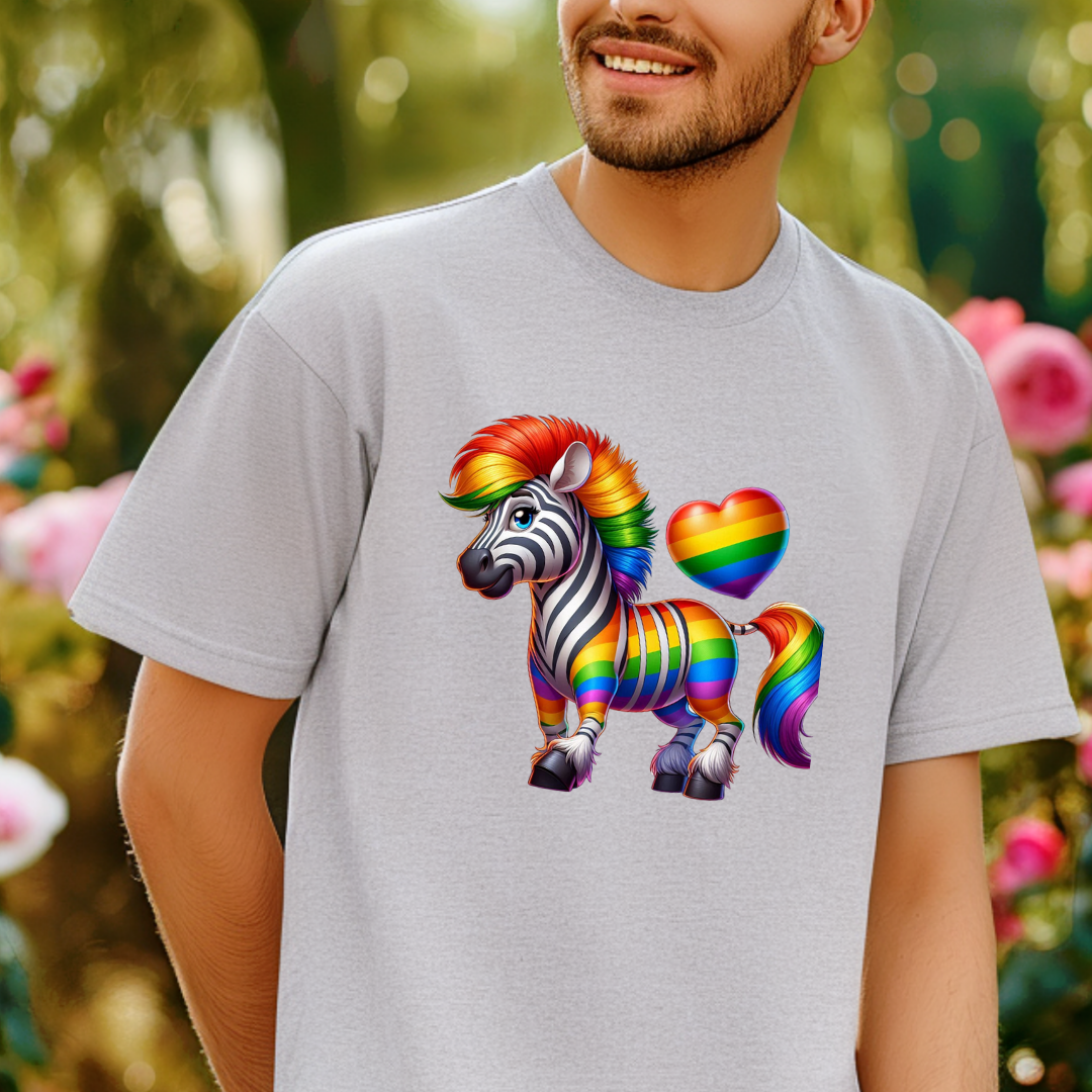 Pride T-Shirt Collection Rainbow Zebra!