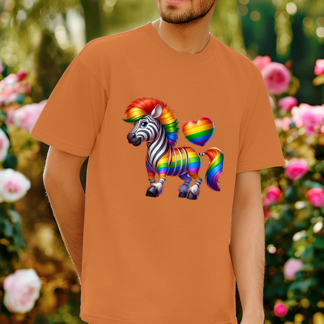 Pride T-Shirt Collection Rainbow Zebra!