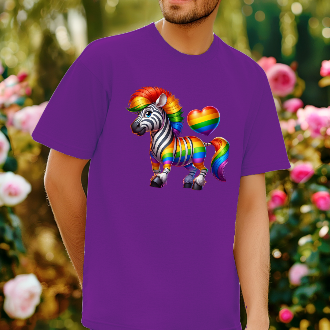 Pride T-Shirt Collection Rainbow Zebra!