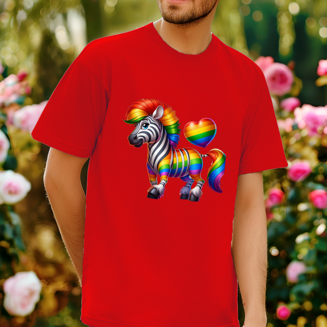 Pride T-Shirt Collection Rainbow Zebra!