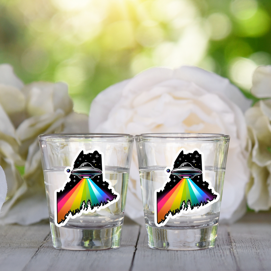 PRIDE Maine Shot Glasses