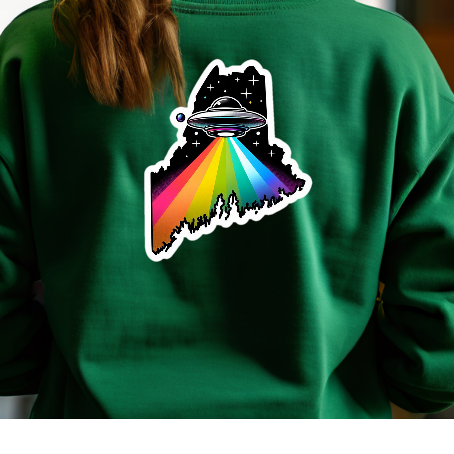 Maine PRIDE Sweatshirt On The Back