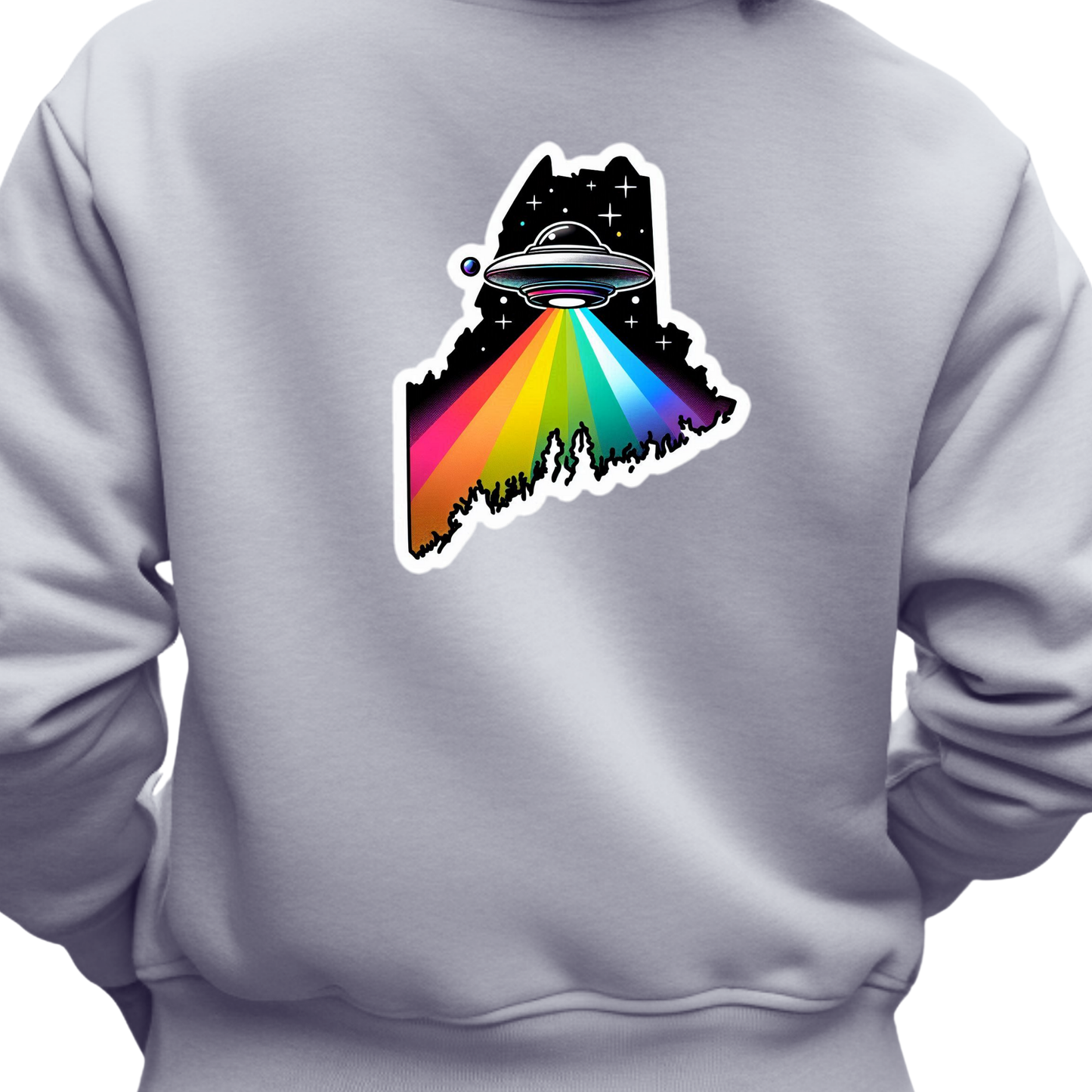 Maine PRIDE Sweatshirt On The Back