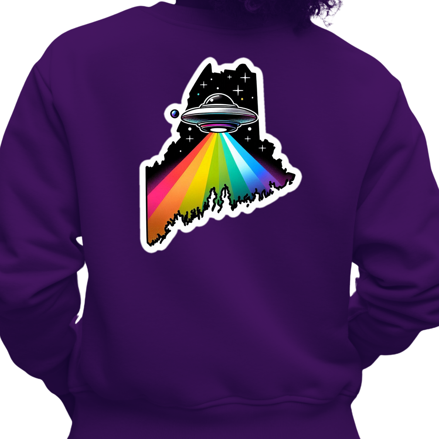 Maine PRIDE Sweatshirt On The Back