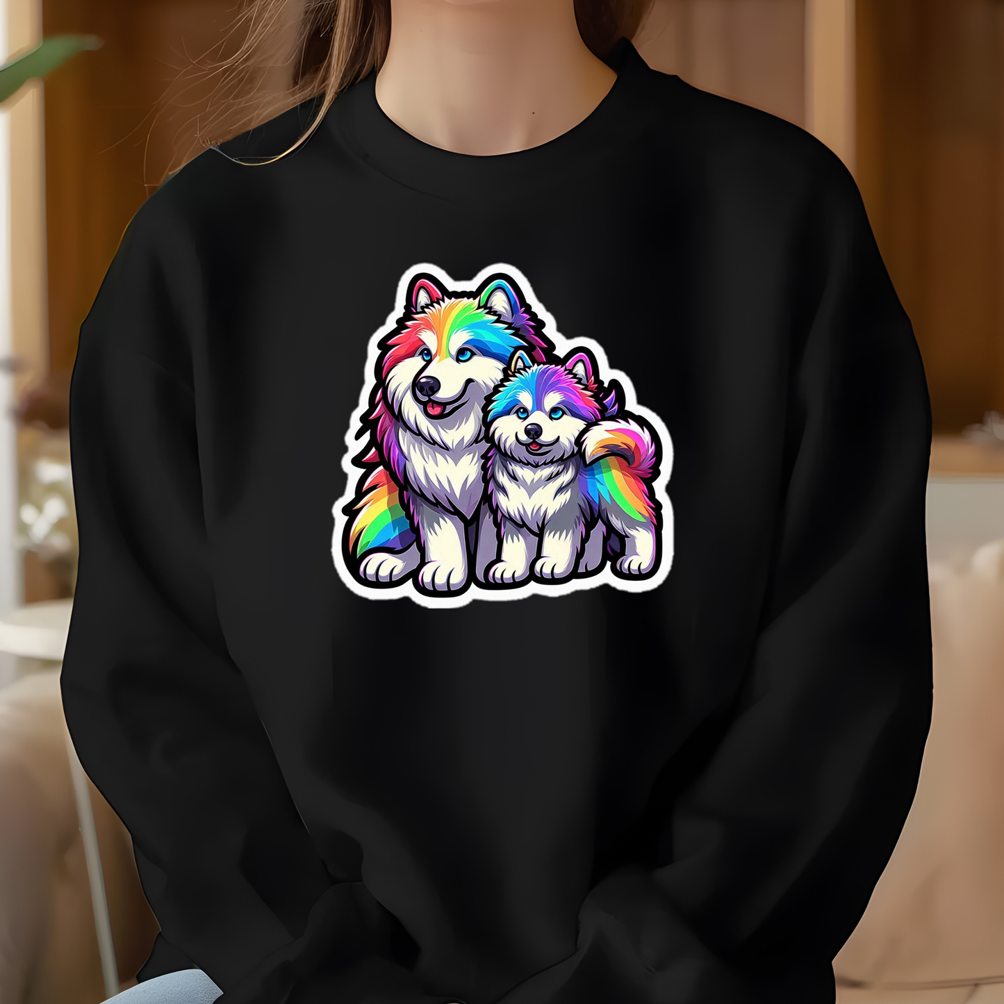 Rainbow Malamute Sweatshirt