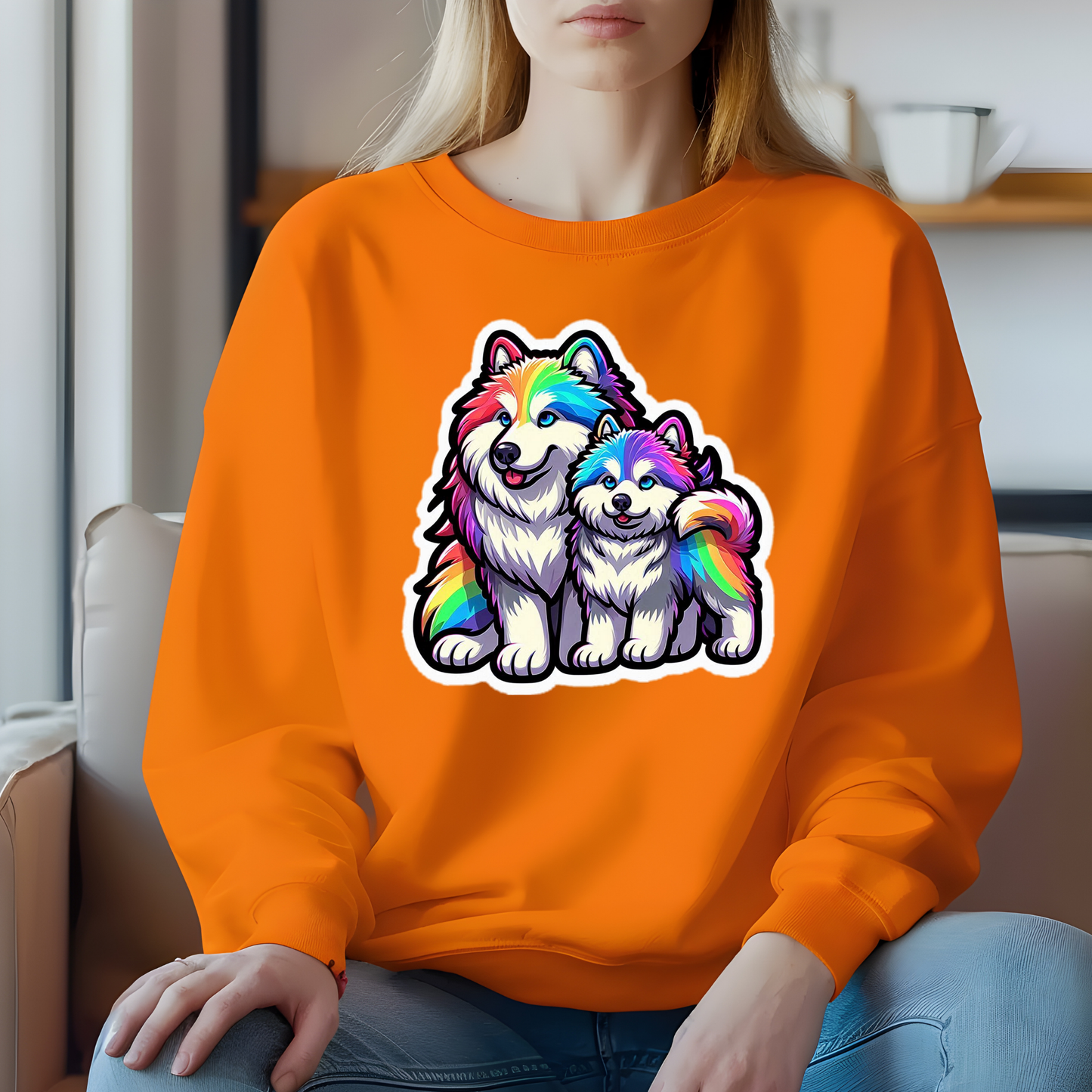 Rainbow Malamute Sweatshirt