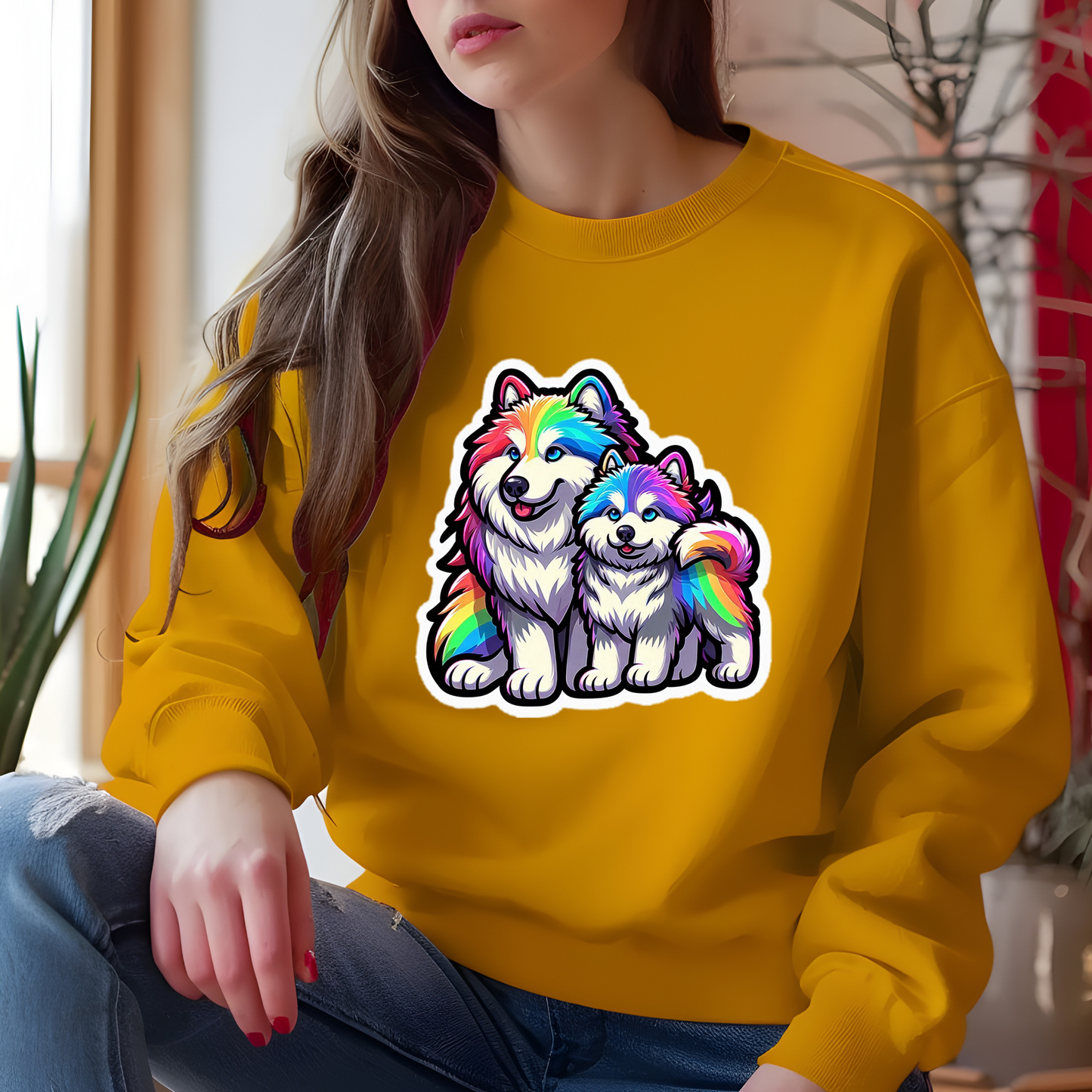 Rainbow Malamute Sweatshirt