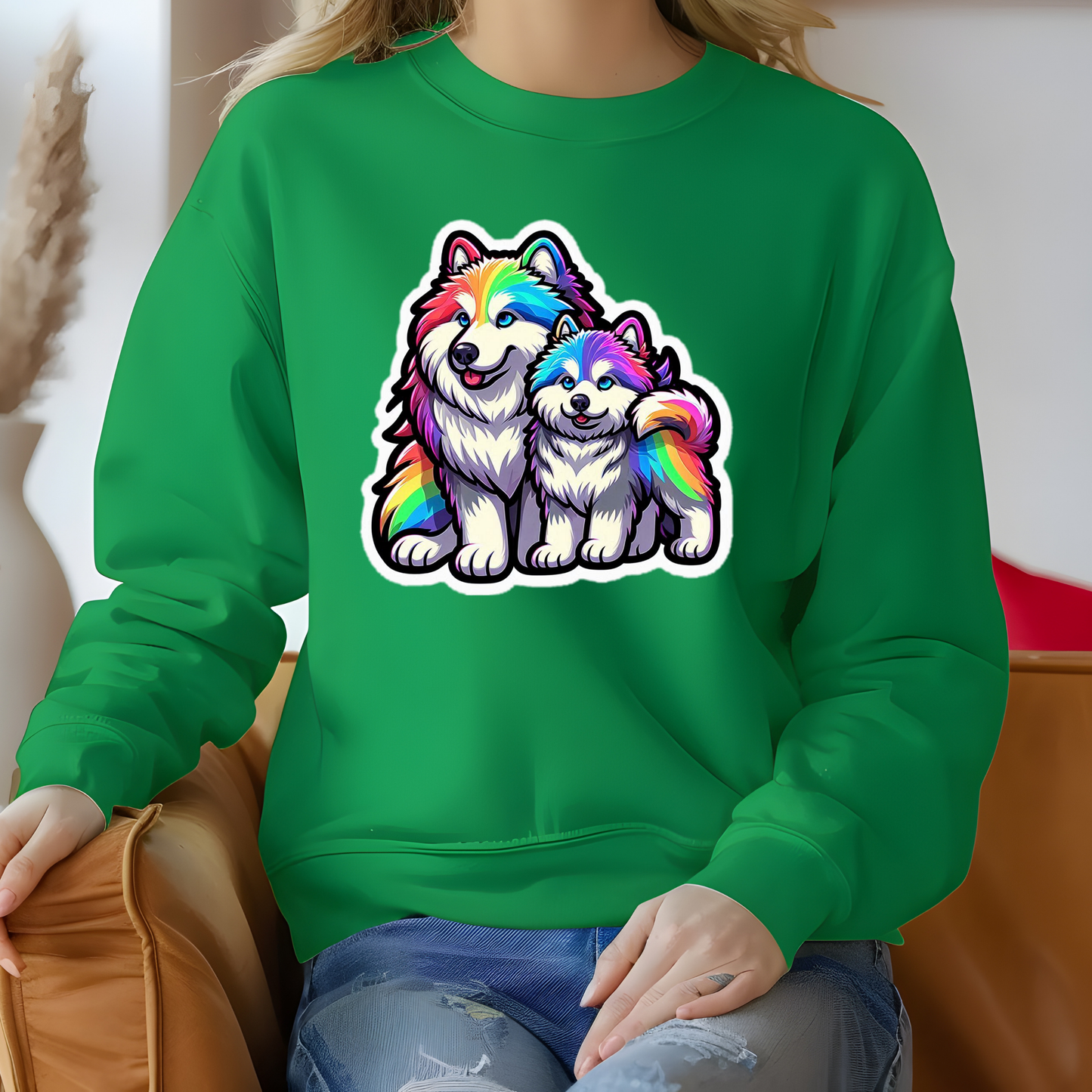 Rainbow Malamute Sweatshirt