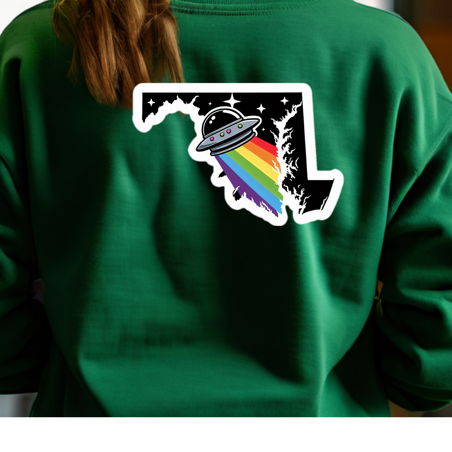 Maryland PRIDE Sweatshirt On The Back