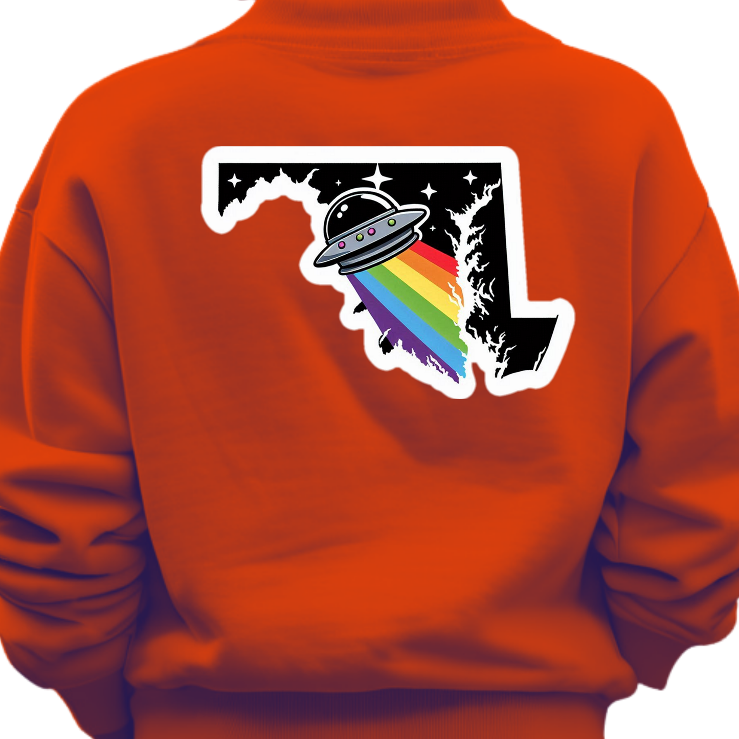 Maryland PRIDE Sweatshirt On The Back