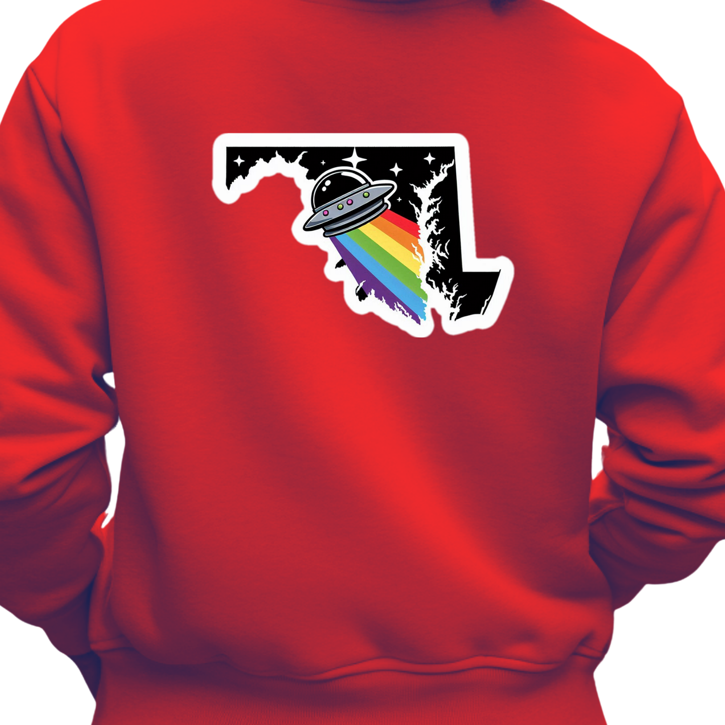 Maryland PRIDE Sweatshirt On The Back