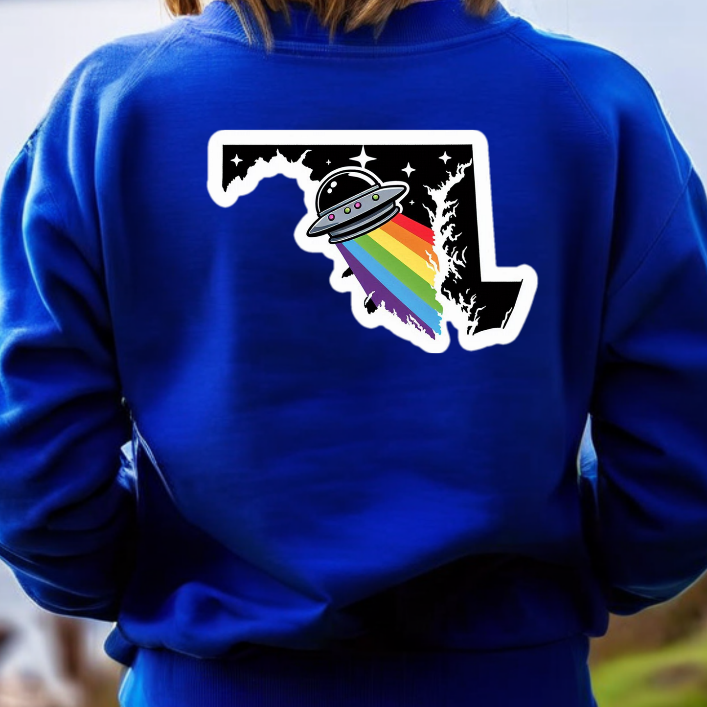 Maryland PRIDE Sweatshirt On The Back
