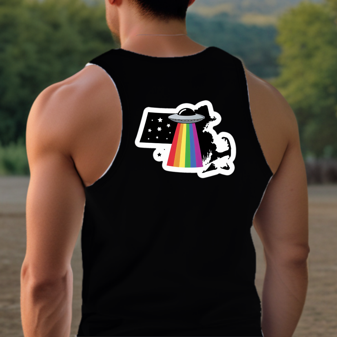 Massachusetts Pride Tank Top - Back Print