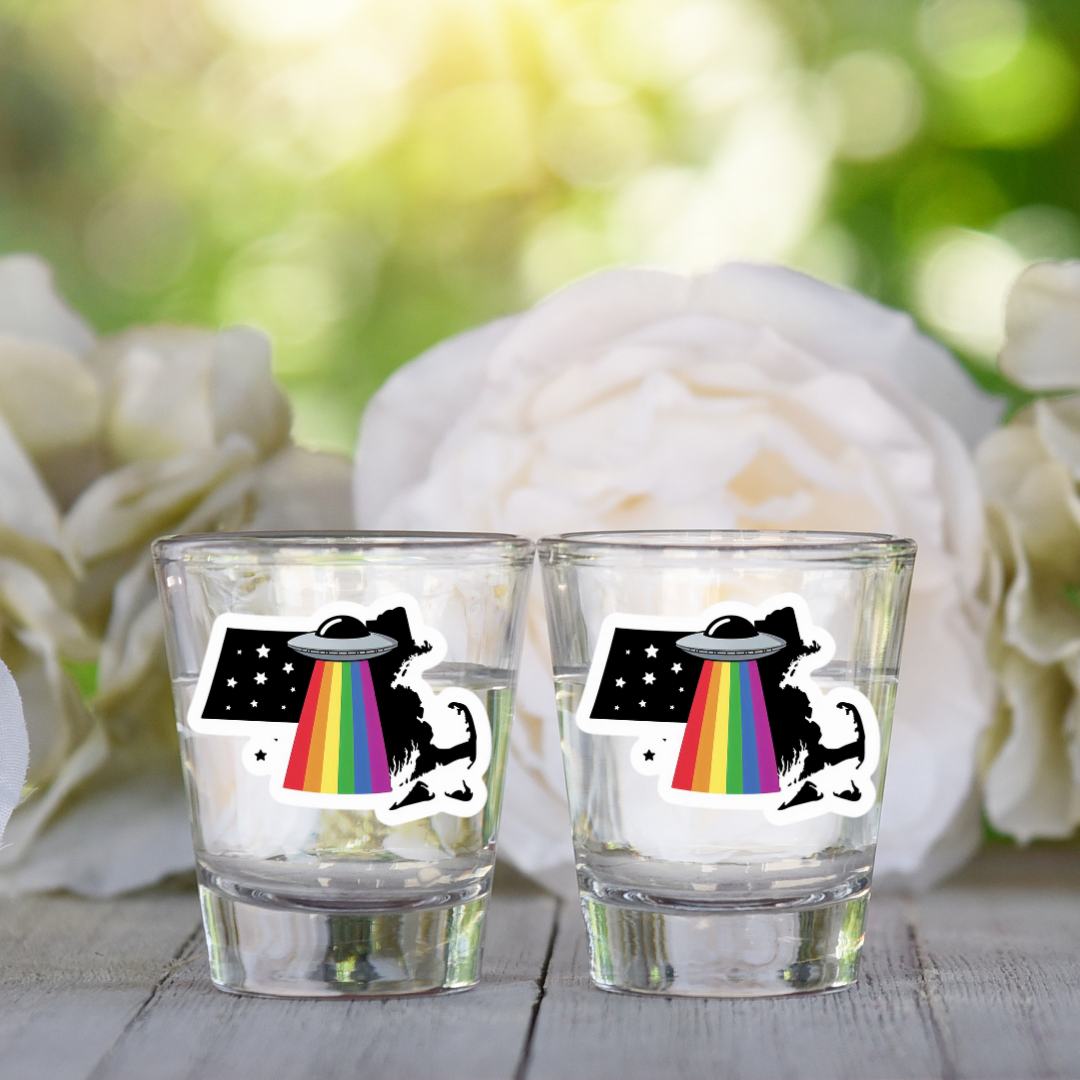 PRIDE Massachusetts Shot Glasses