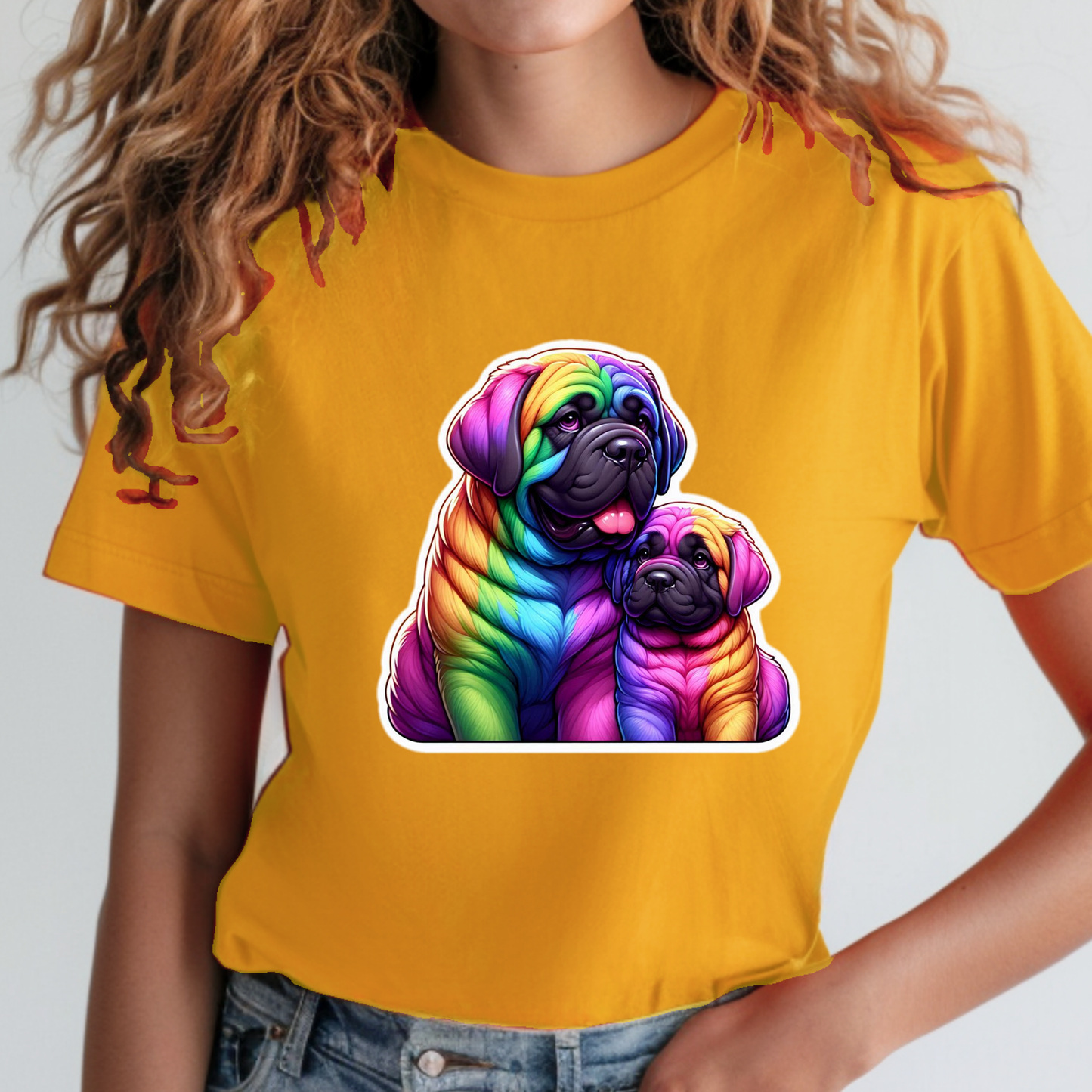 Rainbow Animals T-Shirt Collection: Mastiffs