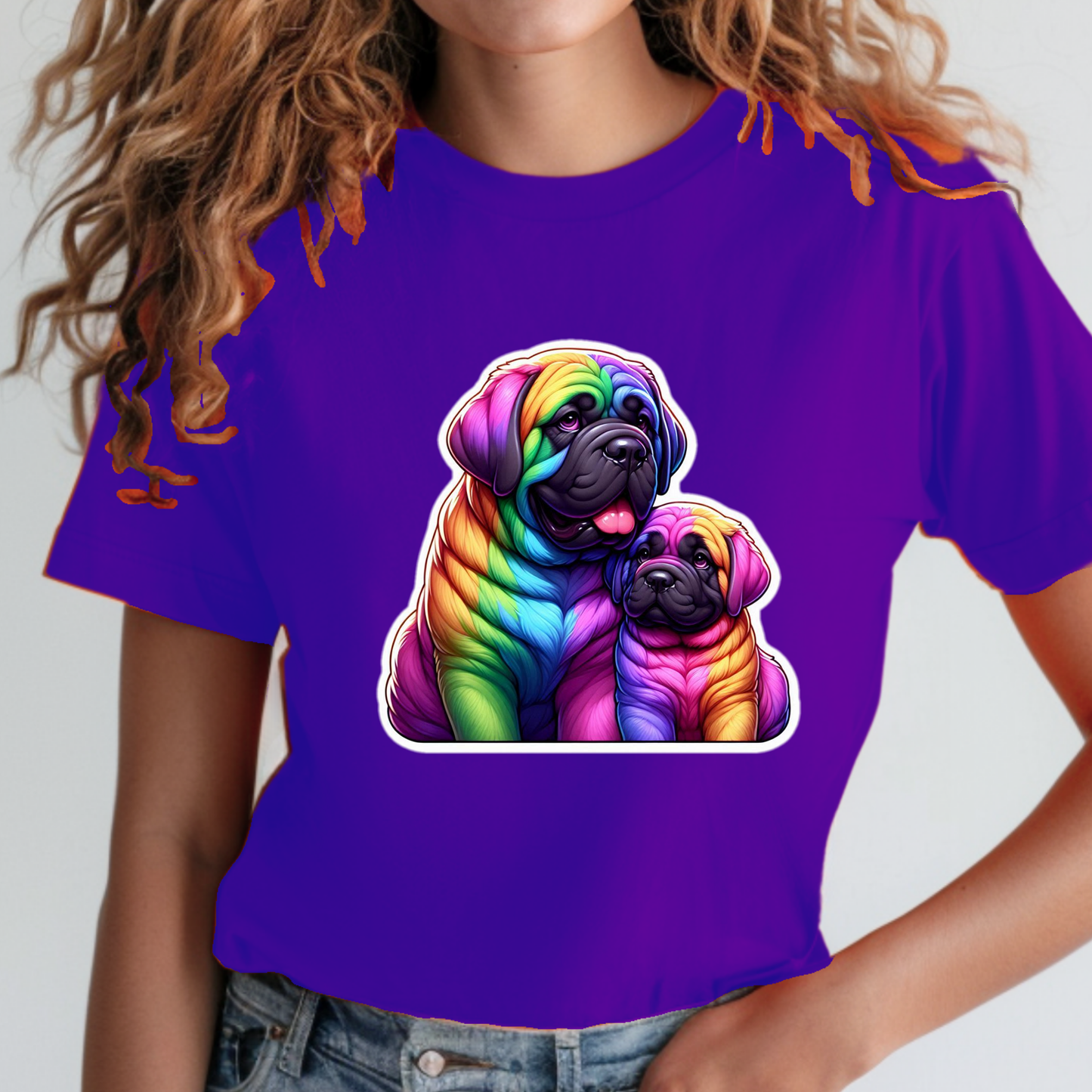 Rainbow Animals T-Shirt Collection: Mastiffs