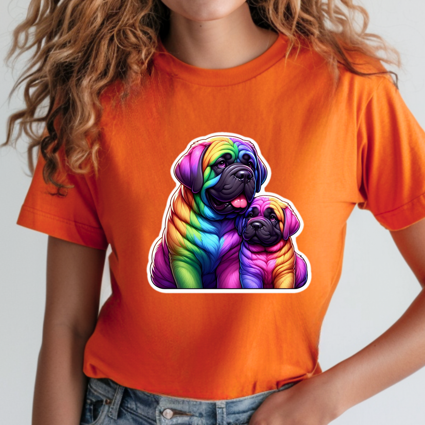 Rainbow Animals T-Shirt Collection: Mastiffs