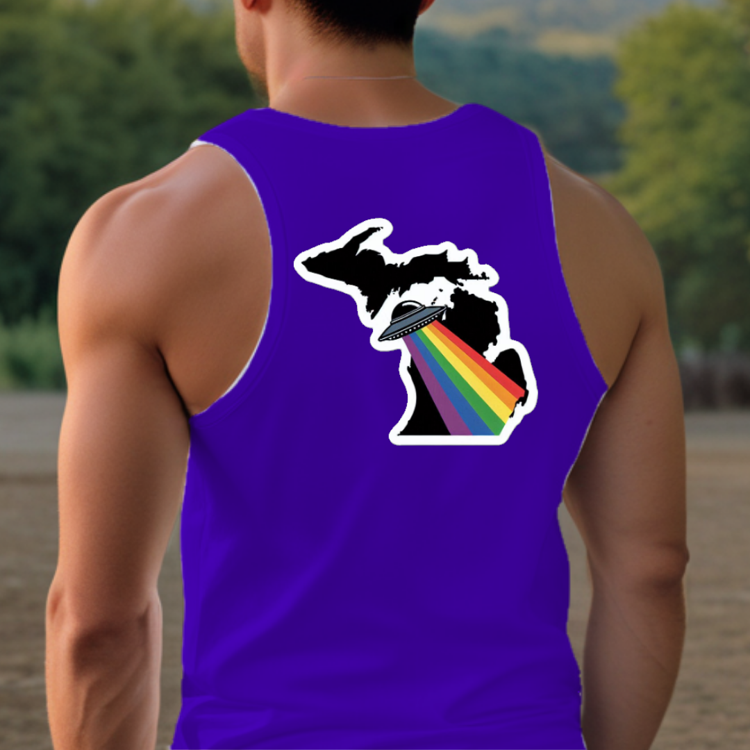 Michigan Pride Tank Top On the Back