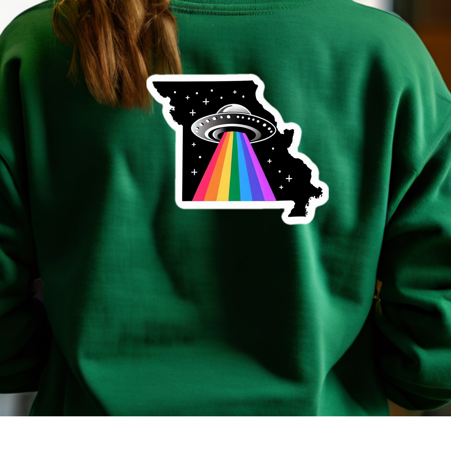 Missouri PRIDE Sweatshirt On The Back