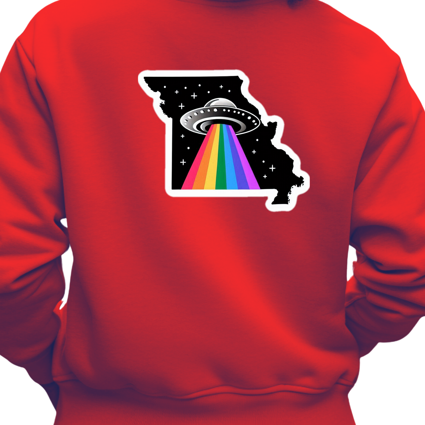 Missouri PRIDE Sweatshirt On The Back
