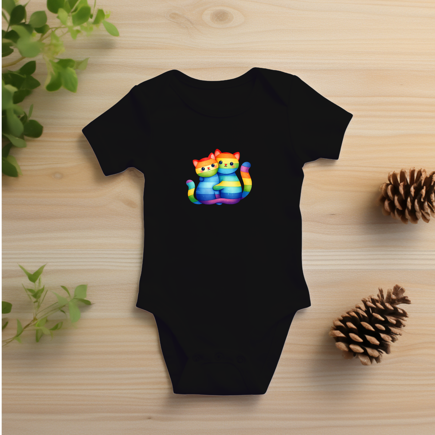 Onesie - Playful Rainbow Kitties