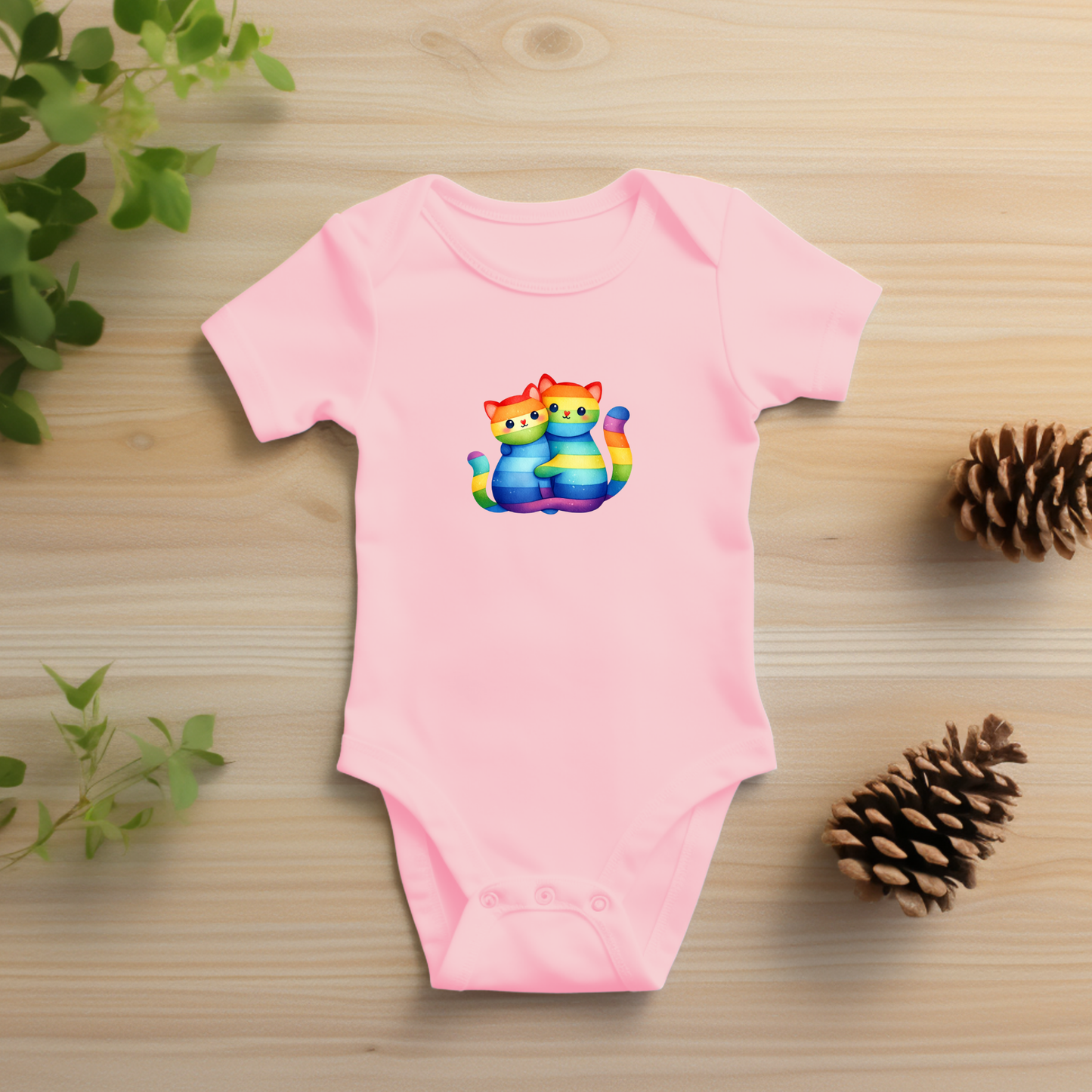 Onesie - Playful Rainbow Kitties