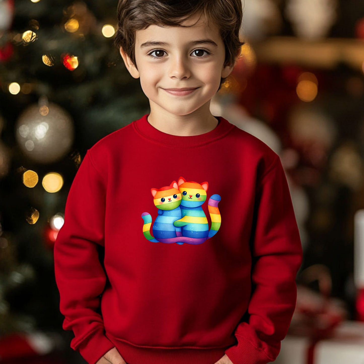 Toddler Sweatshirt - Cute Rainbow Kittens
