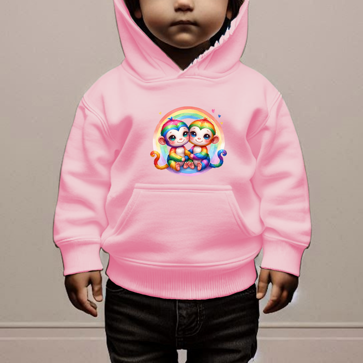 Rainbow Monkeys Toddler Hoodie