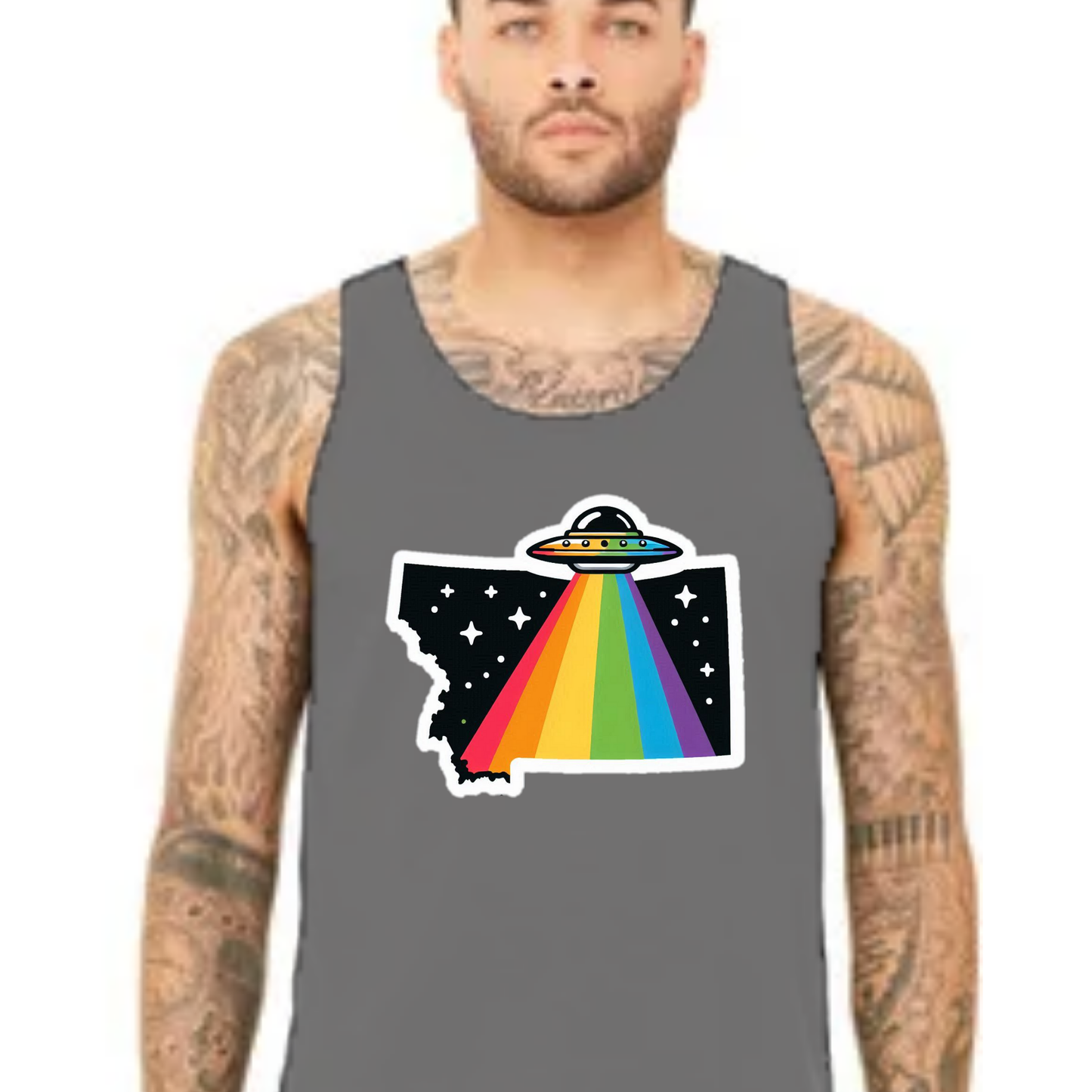 Montana State Pride Tank Top - Back Print