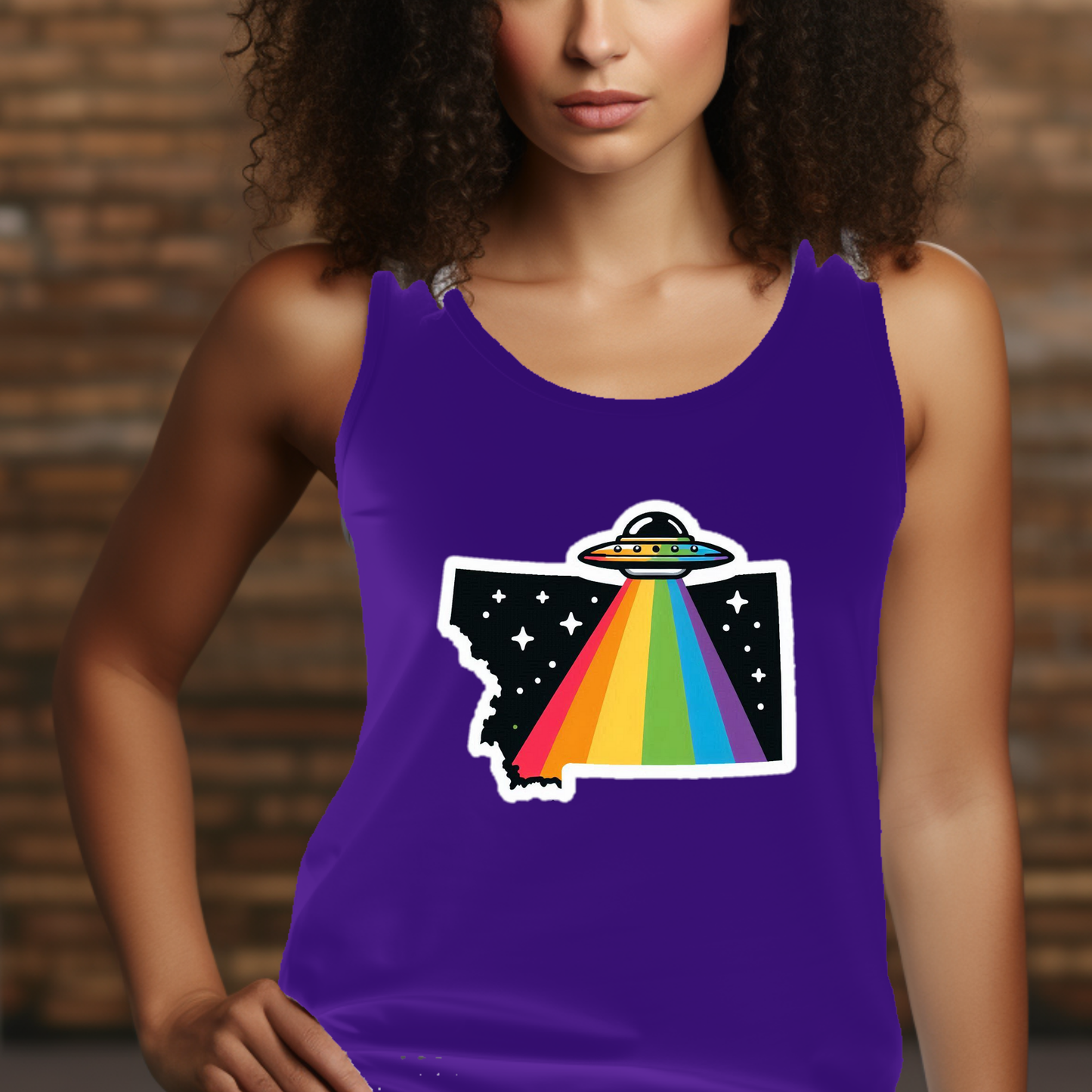 Montana State Pride Tank Top - Back Print