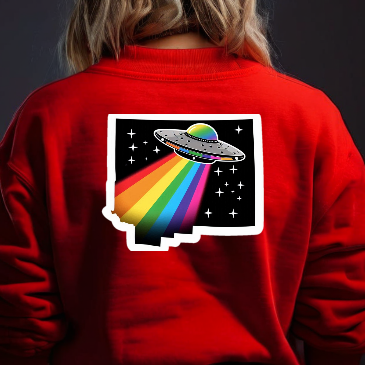 New Mexico PRIDE Sweatshirt On The Back