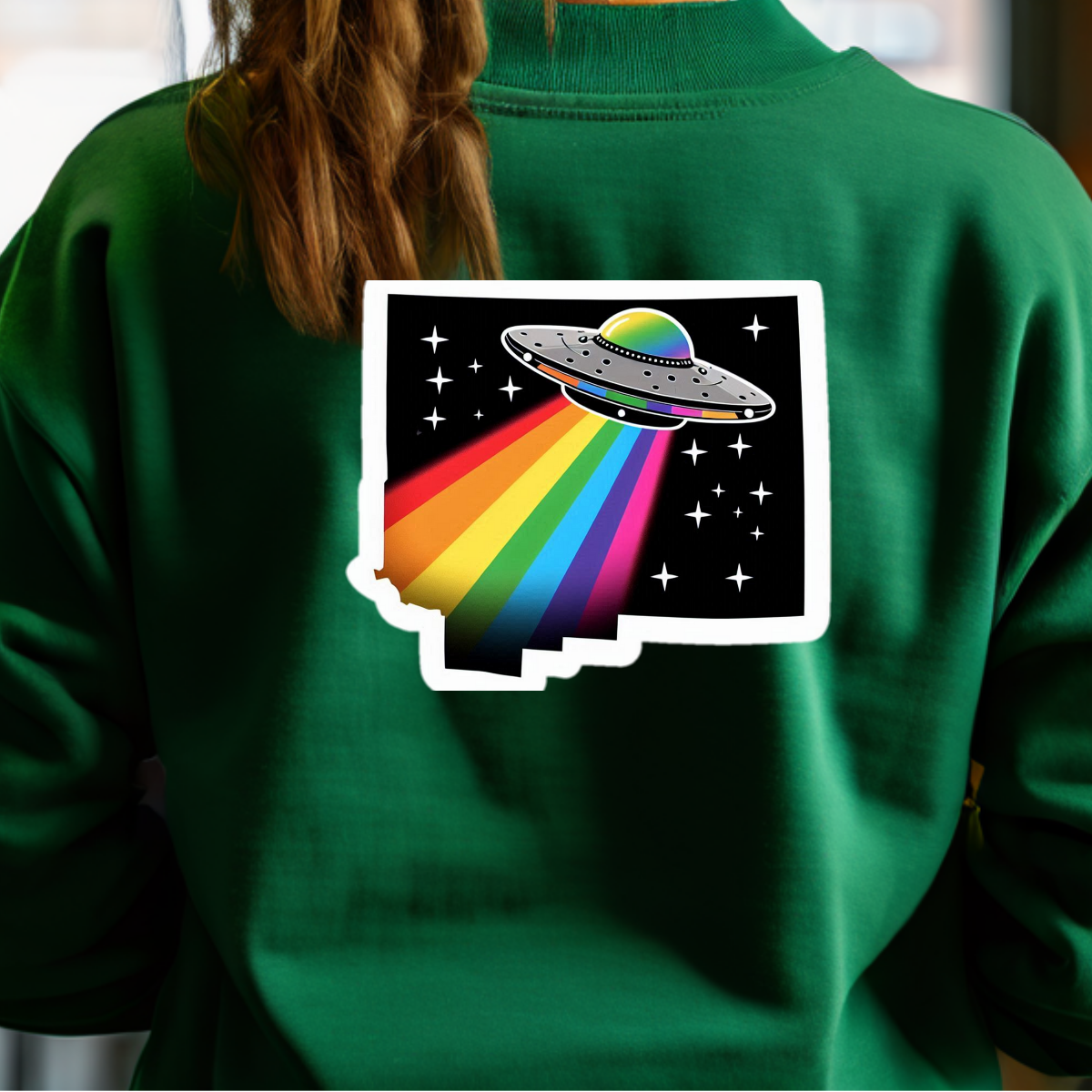 New Mexico PRIDE Sweatshirt On The Back