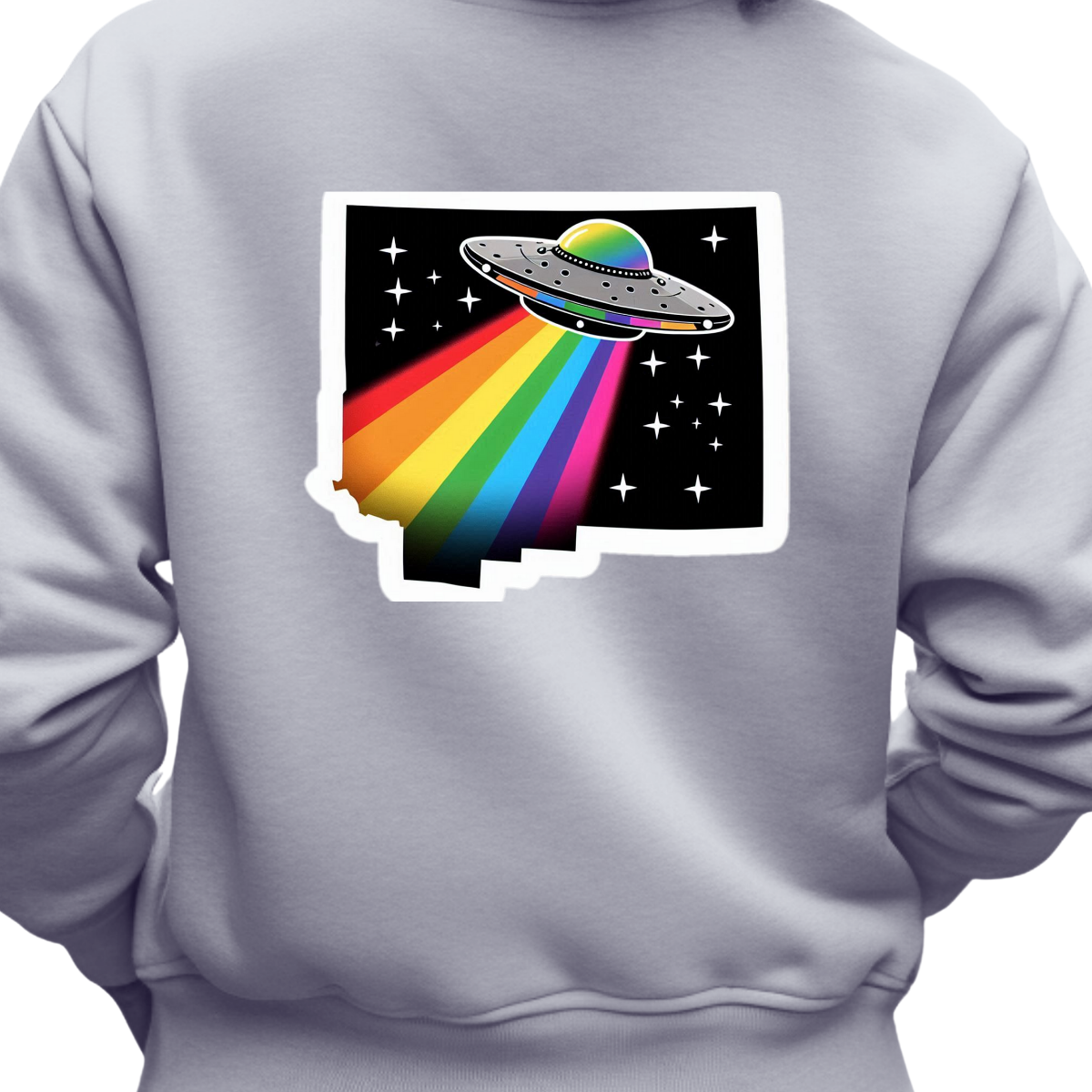 New Mexico PRIDE Sweatshirt On The Back