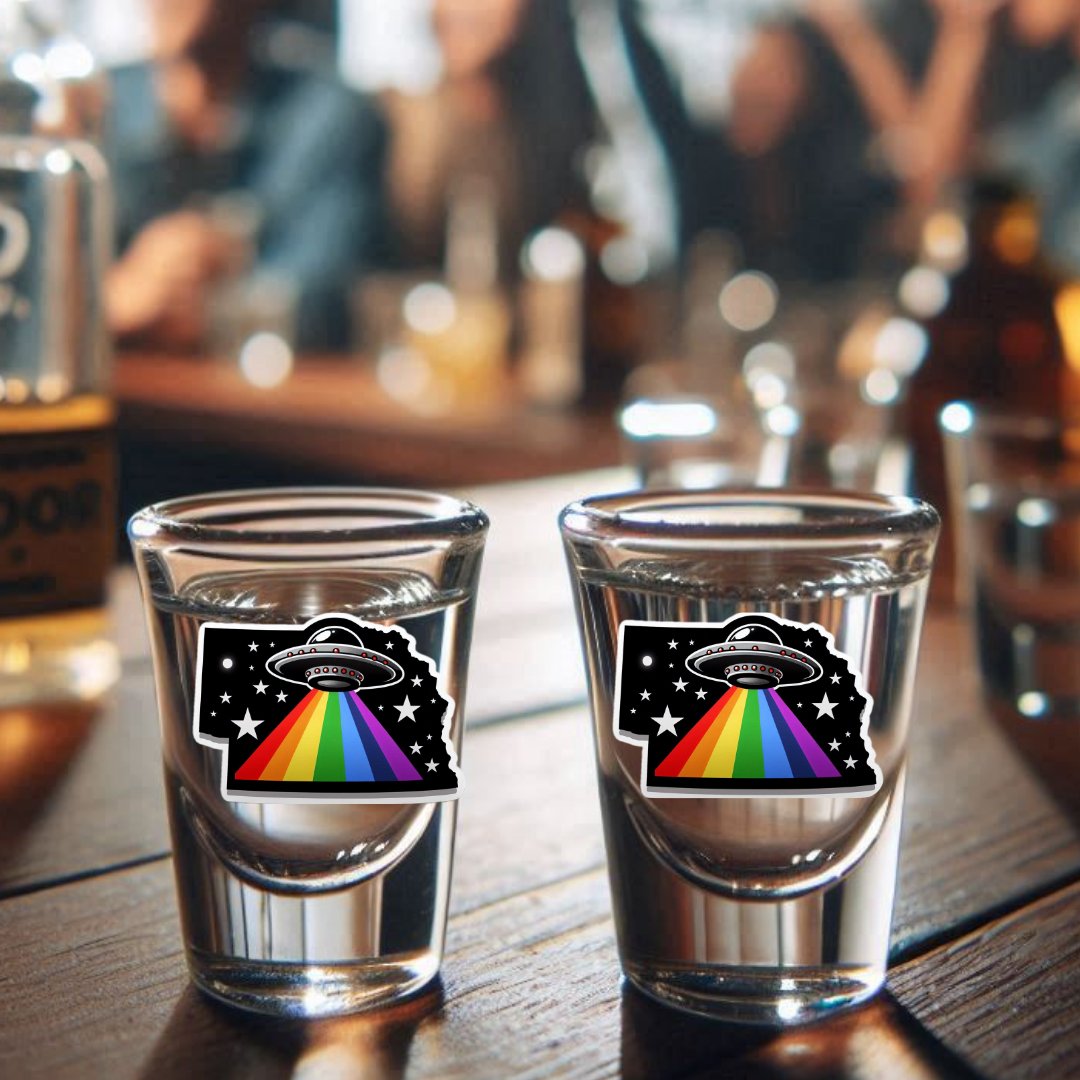 PRIDE Nebraska Shot Glasses