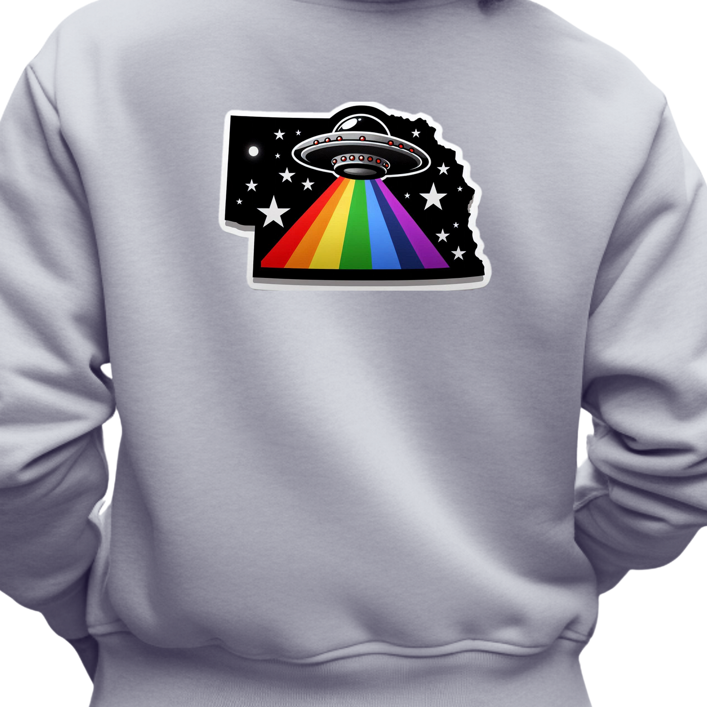 Nebraska PRIDE Sweatshirt On The Back