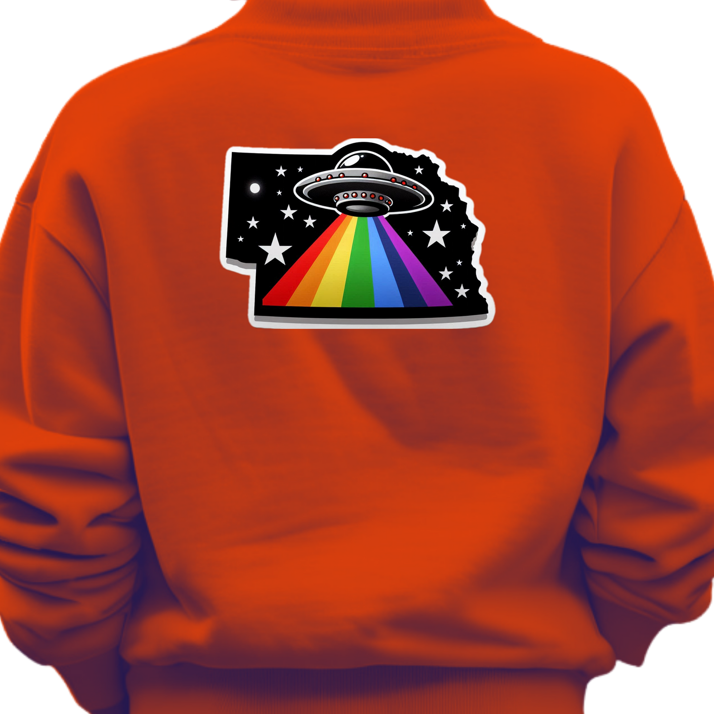 Nebraska PRIDE Sweatshirt On The Back